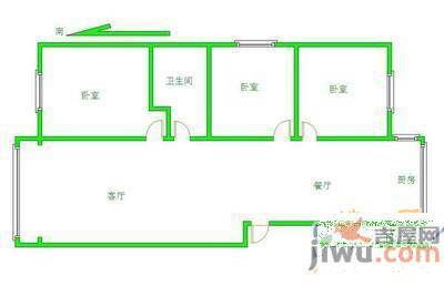 建工舜苑3室2厅2卫138㎡户型图