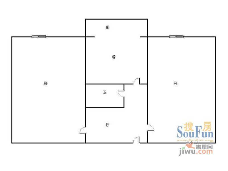 舜耕中学单位宿舍3室2厅1卫户型图