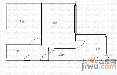 七贤依山新居2室2厅1卫92.7㎡户型图