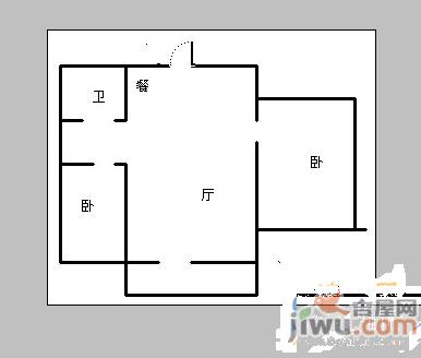 明福苑2室1厅1卫82㎡户型图