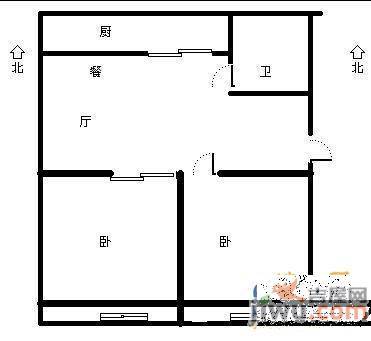 明福苑2室1厅1卫82㎡户型图