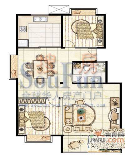 祺苑4室2厅4卫235.5㎡户型图