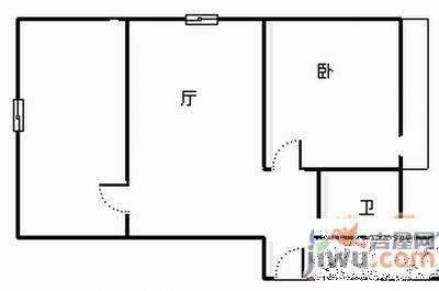 六合里2室1厅1卫78㎡户型图