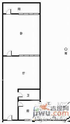 马鞍山路单位宿舍2室2厅1卫100㎡户型图