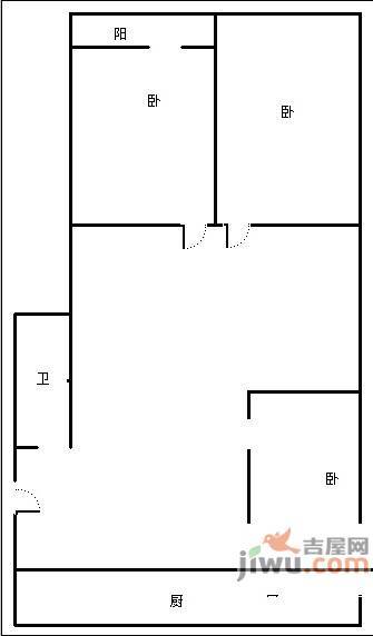 荣泰小区3室2厅1卫110㎡户型图