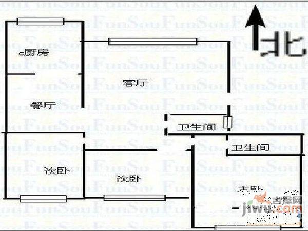 泉景映翠园3室2厅2卫户型图