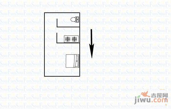 发祥巷1室1厅1卫53.1㎡户型图