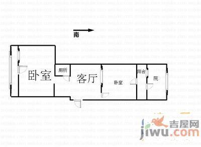 稻香村小区1室1厅1卫51㎡户型图