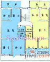 天业翠苑3室2厅2卫126.9㎡户型图