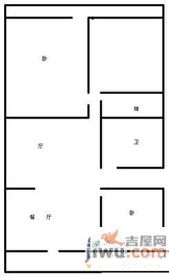 金山花园3室2厅1卫137㎡户型图