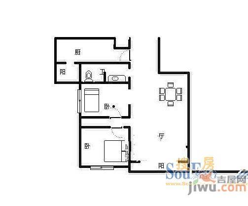 大明翠庭3室2厅1卫户型图