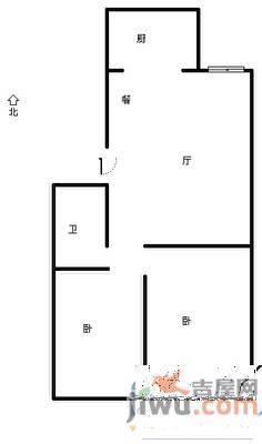 枫景家园2室2厅1卫89㎡户型图