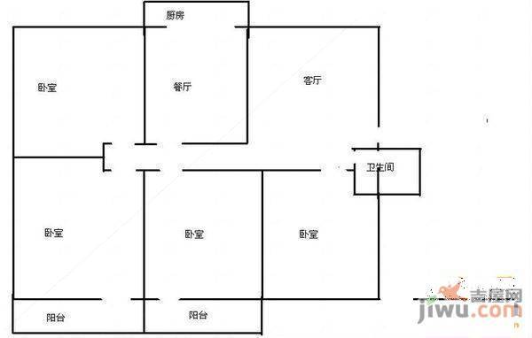 富雅园2室2厅1卫户型图