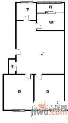 刘堂小区2室1厅1卫85㎡户型图