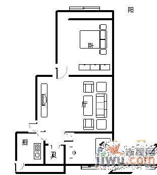 刘堂小区2室1厅1卫85㎡户型图