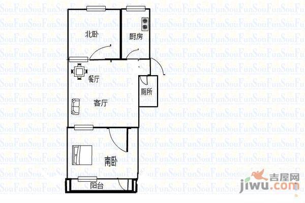 普照园3室2厅2卫123㎡户型图