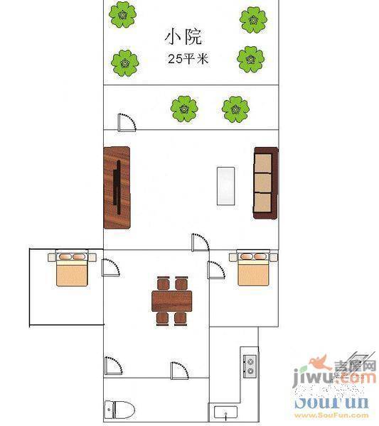 环翠小区3室2厅2卫户型图