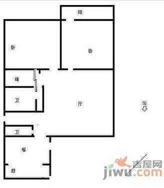 环翠小区3室2厅2卫户型图