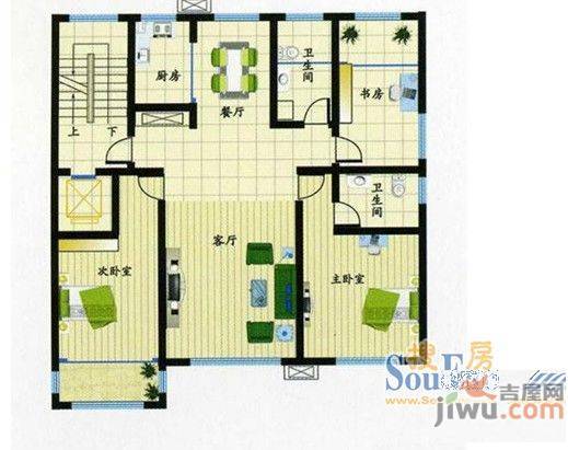 环翠小区3室2厅2卫户型图