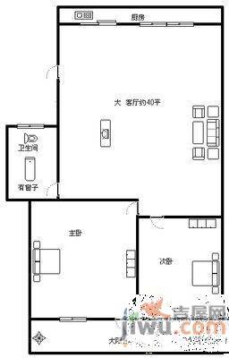 林东花园3室2厅1卫120㎡户型图