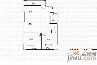 环东佳苑2室2厅2卫113㎡户型图