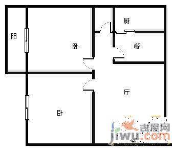 金泉小区2室2厅1卫78㎡户型图