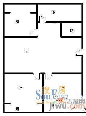 馨园小区2室1厅1卫77㎡户型图