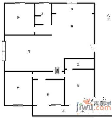 伟东新都新金都3室2厅2卫167㎡户型图