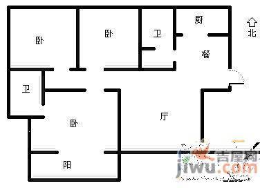 伟东新都新金都3室2厅2卫167㎡户型图