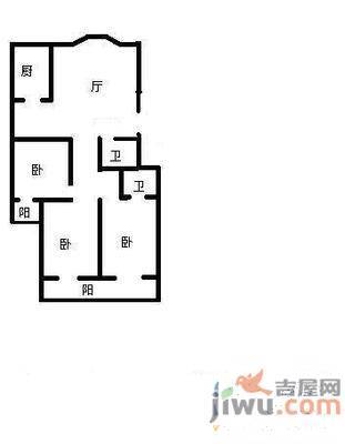 伟东新都新金都3室2厅2卫167㎡户型图