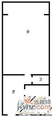 中刘小区1室1厅1卫42㎡户型图