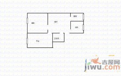 鲁信南辛苑2室2厅1卫85.4㎡户型图