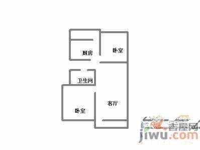 八里桥小区2室2厅1卫104㎡户型图