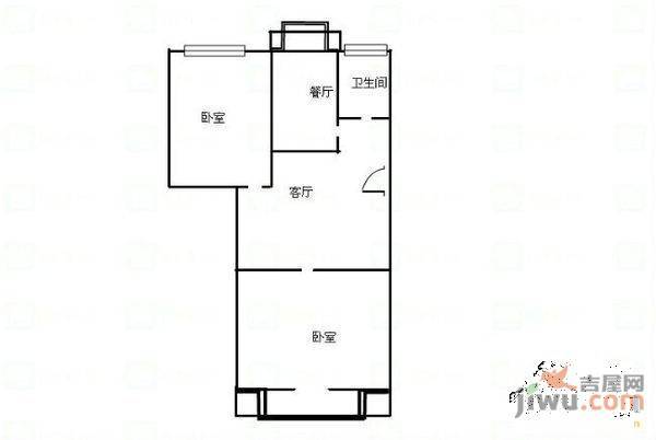 新沙小区3室2厅1卫91㎡户型图