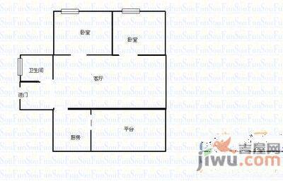 明珠西苑2室2厅1卫97.1㎡户型图