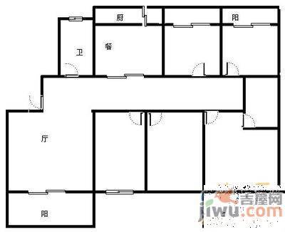 名都花园5室2厅2卫265㎡户型图