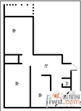 燕子山西路宿舍2室1厅1卫49㎡户型图