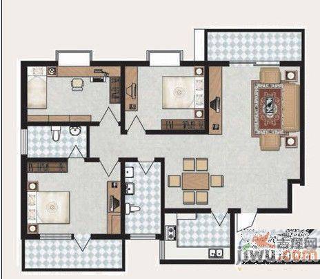 铁路南苑2室2厅1卫105㎡户型图