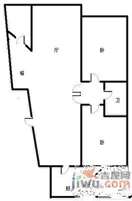 南华园3室2厅1卫128㎡户型图