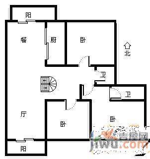 齐鲁骏园3室3厅2卫151㎡户型图