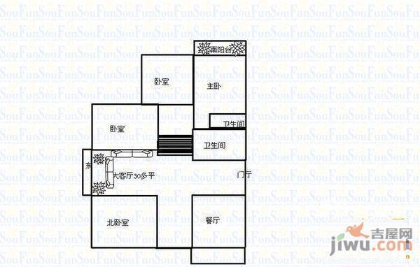 天润苑4室2厅2卫203㎡户型图