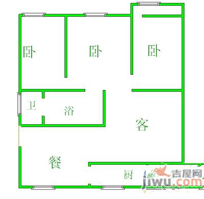 紫香园3室2厅2卫户型图