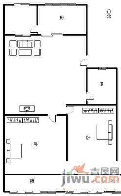 紫香园3室2厅2卫户型图