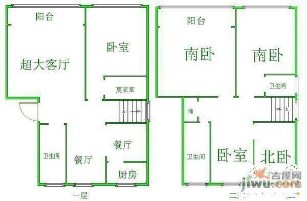 英雄山路单位宿舍2室2厅1卫70㎡户型图