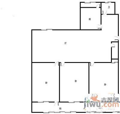 英雄山路单位宿舍2室2厅1卫70㎡户型图