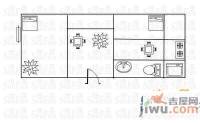 英雄山路单位宿舍2室2厅1卫70㎡户型图