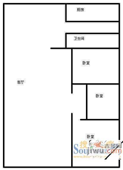 泺安家园2室2厅1卫97㎡户型图