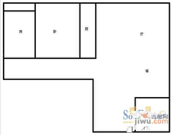 泺安家园2室2厅1卫97㎡户型图