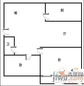 泺安家园2室2厅1卫97㎡户型图