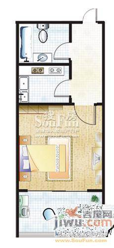 御墅林峰1室0厅1卫48.9㎡户型图